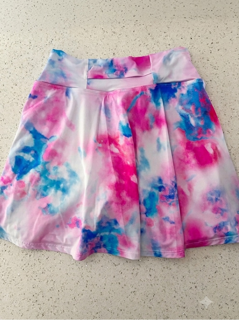Dona Jo Flirty Skirt 14.5" Hipster Tie Dye Athletic Skort Size Small / Size 1 - Picture 3 of 5